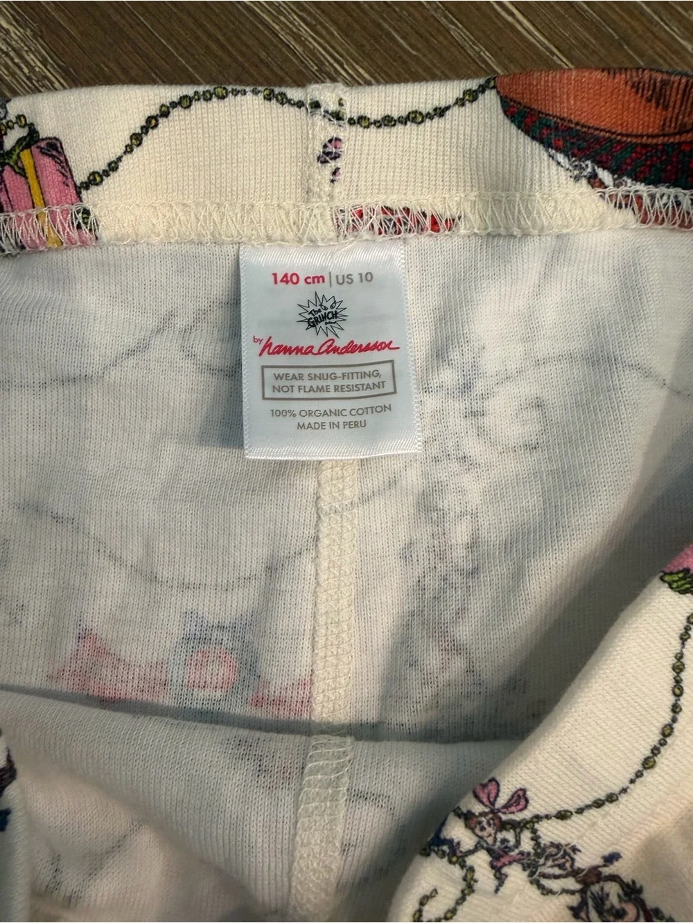 Hannah Anderson Kids Cream Grinch Christmas Pajama Set - Long Sleeve Top & Pants